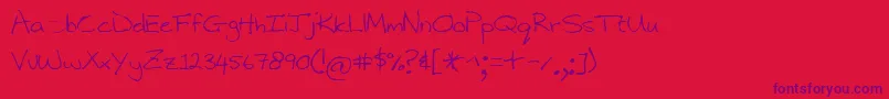 Narinx Font – Purple Fonts on Red Background