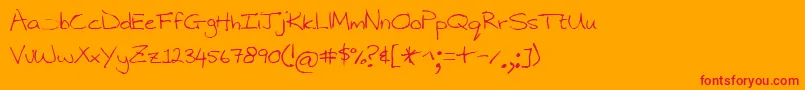 Narinx Font – Red Fonts on Orange Background
