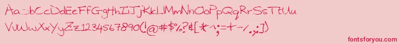 Narinx Font – Red Fonts on Pink Background