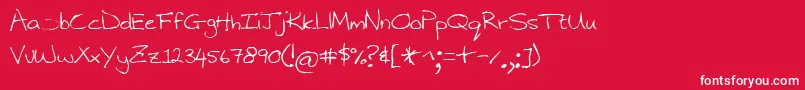Narinx Font – White Fonts on Red Background