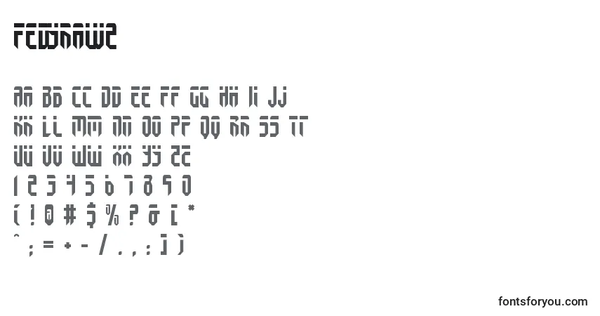 Fedyralv2-fontti – aakkoset, numerot, erikoismerkit