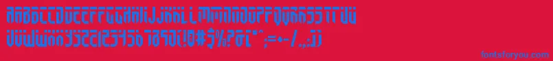 Fedyralv2 Font – Blue Fonts on Red Background