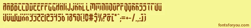 Fedyralv2 Font – Brown Fonts on Yellow Background