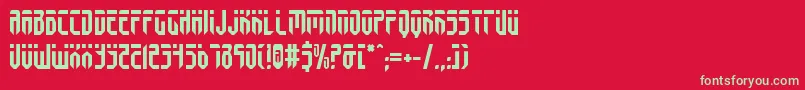 Fonte Fedyralv2 – fontes verdes em um fundo vermelho