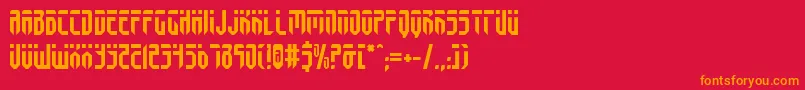 Fedyralv2 Font – Orange Fonts on Red Background