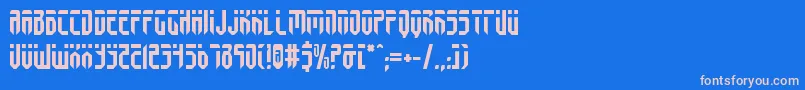 フォントFedyralv2 – ピンクの文字、青い背景