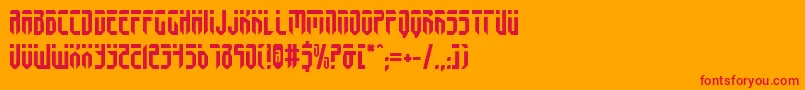 Czcionka Fedyralv2 – czerwone czcionki na pomarańczowym tle