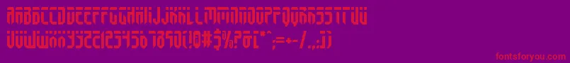 フォントFedyralv2 – 紫の背景に赤い文字