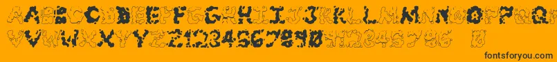 Archipelago Font – Black Fonts on Orange Background