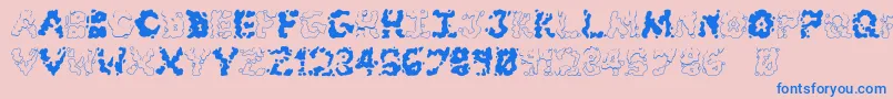 Archipelago Font – Blue Fonts on Pink Background