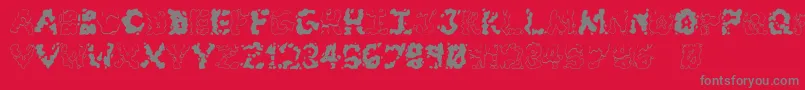 Archipelago Font – Gray Fonts on Red Background