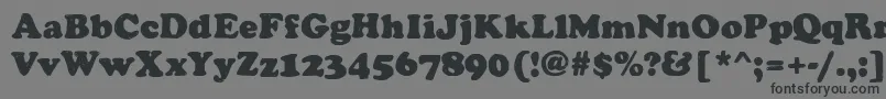 Czcionka ManualBucket – czarne czcionki na szarym tle