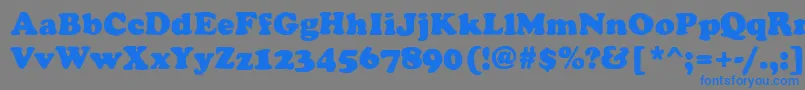 フォントManualBucket – 灰色の背景に青い文字