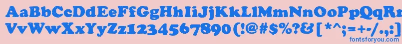 ManualBucket Font – Blue Fonts on Pink Background