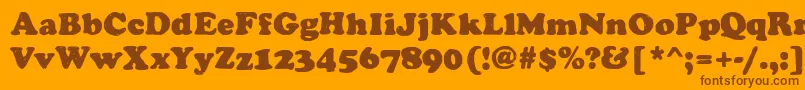 ManualBucket Font – Brown Fonts on Orange Background