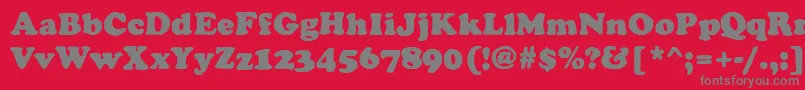 ManualBucket Font – Gray Fonts on Red Background