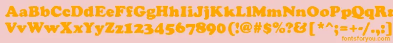 ManualBucket Font – Orange Fonts on Pink Background