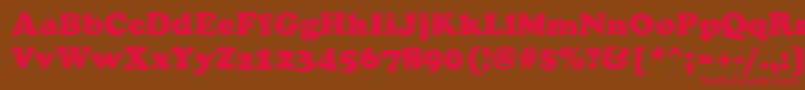 ManualBucket Font – Red Fonts on Brown Background