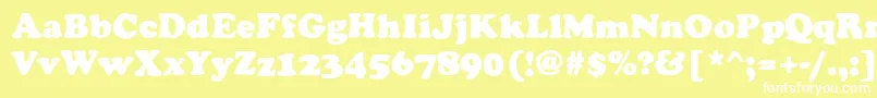 ManualBucket Font – White Fonts on Yellow Background