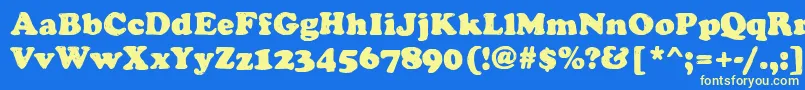 ManualBucket Font – Yellow Fonts on Blue Background