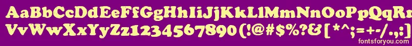 ManualBucket Font – Yellow Fonts on Purple Background