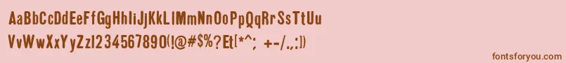 En savoir plus sur la police GruenLemonograf Police GruenLemonograf – polices brunes sur fond rose