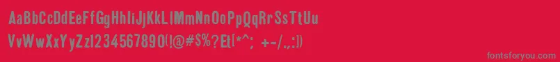 GruenLemonograf-Schriftart – Graue Schriften auf rotem Hintergrund