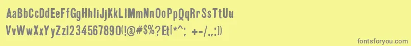 GruenLemonograf Font – Gray Fonts on Yellow Background