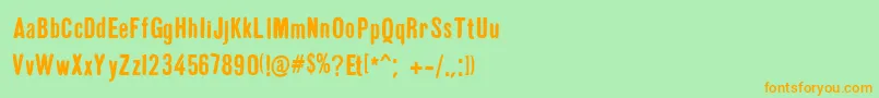 GruenLemonograf Font – Orange Fonts on Green Background
