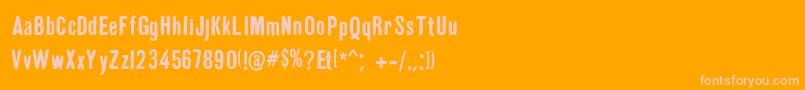 Шрифт GruenLemonograf – розовые шрифты на оранжевом фоне