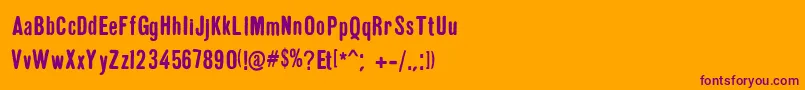 fuente GruenLemonograf – Fuentes Moradas Sobre Fondo Naranja