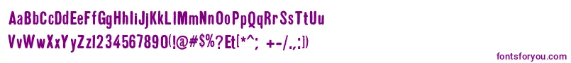 GruenLemonograf Font – Purple Fonts on White Background