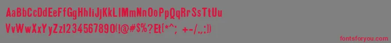 GruenLemonograf Font – Red Fonts on Gray Background