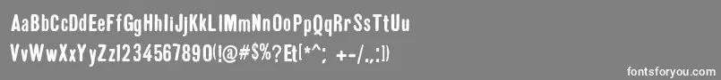フォントGruenLemonograf – 灰色の背景に白い文字