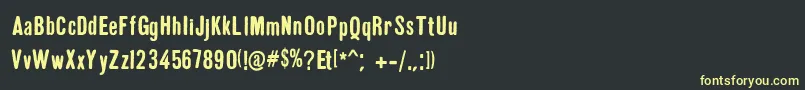 フォントGruenLemonograf – 黒い背景に黄色の文字