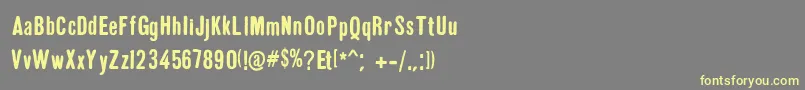 GruenLemonograf-fontti – keltaiset fontit harmaalla taustalla
