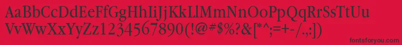 Garamondbooknarrowatt Font – Black Fonts on Red Background