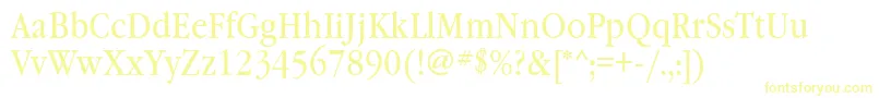 Garamondbooknarrowatt Font – Yellow Fonts on White Background