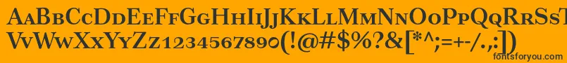 TusarscBold Font – Black Fonts on Orange Background