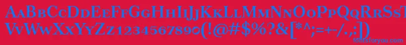 TusarscBold Font – Blue Fonts on Red Background