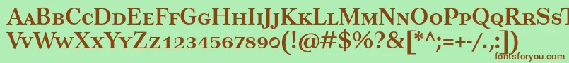 TusarscBold Font – Brown Fonts on Green Background