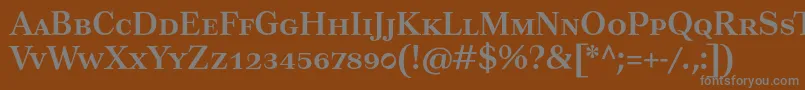 Шрифт TusarscBold – серые шрифты на коричневом фоне
