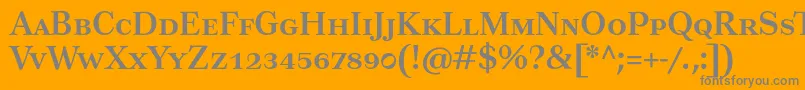 TusarscBold Font – Gray Fonts on Orange Background