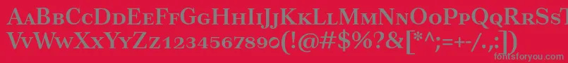 TusarscBold Font – Gray Fonts on Red Background