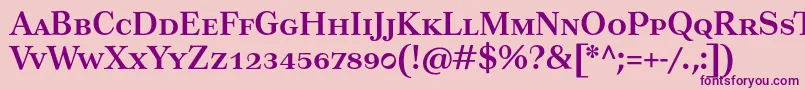 TusarscBold Font – Purple Fonts on Pink Background