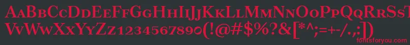 TusarscBold Font – Red Fonts on Black Background