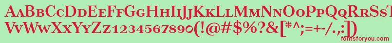 TusarscBold Font – Red Fonts on Green Background