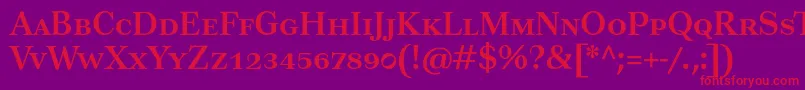 TusarscBold Font – Red Fonts on Purple Background