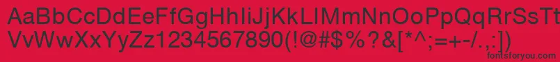 HelveticaGreekUpright Font – Black Fonts on Red Background