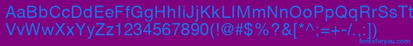 HelveticaGreekUpright Font – Blue Fonts on Purple Background